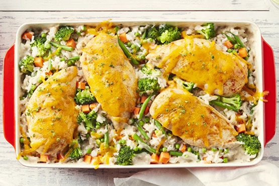Easy baked chicken recipes. Creamy Chicken and Rice Bake