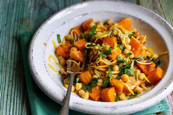 Recipes with butternut squash . Chickpeas with Butternut Squash