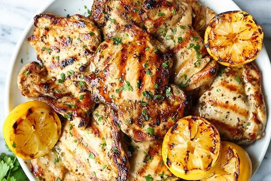 Recipes with chicken thighs . Lemon garlic chicken thighs