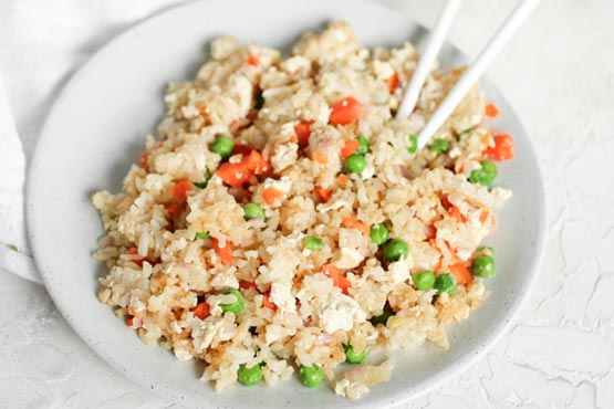 Recipes with fried rice . Brown Fried Rice