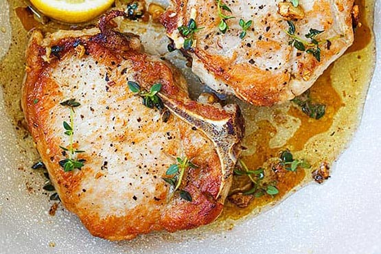 Recipes with pork chops . Garlic Butter Pork Chops Recipe