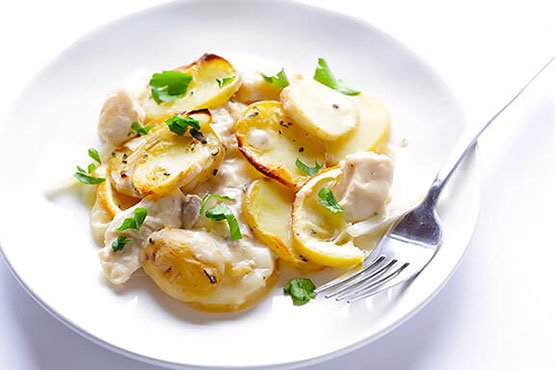 Recipes with potatoes and chicken . Easy lemon chicken potato casserole