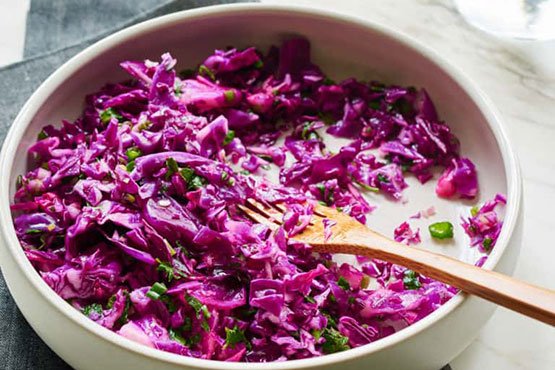 Recipes with red cabbage . Red Cabbage Slaw