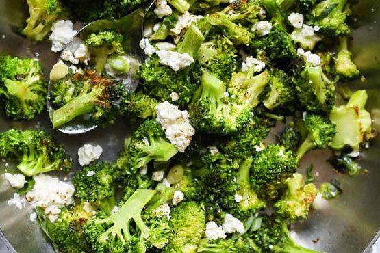Easy recipes with vegetables. Easy Broccoli with Feta Cheese