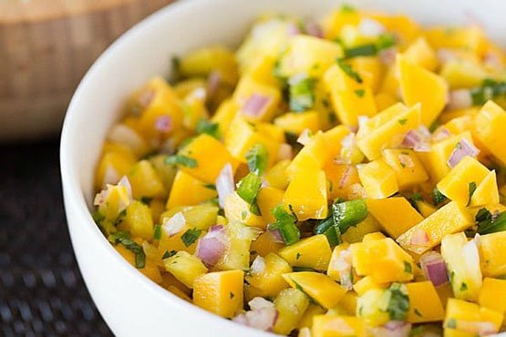 Recipes with mango . Mango pineapple salsa