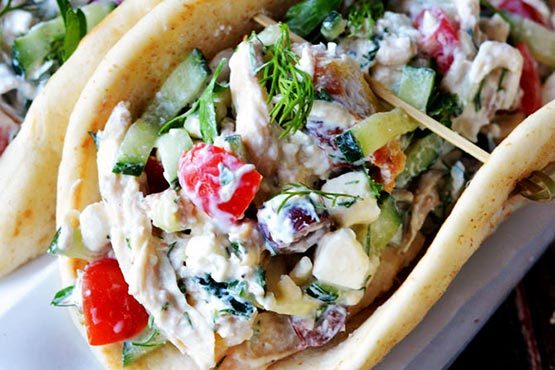 Healthy rotisserie chicken recipes . Easy Greek Tzatziki Chicken Salad