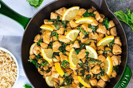 Healthy dinner ideas with chicken . Lemon Basil Chicken