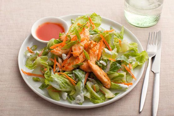 Healthy dinner ideas with chicken . Buffalo Chicken Salad