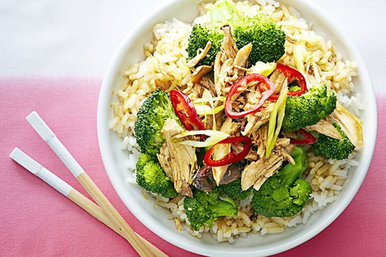 Healthy dinner ideas with chicken . Slow Cooker Sesame-Garlic Chicken