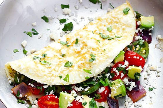Mexican Egg White Omelet