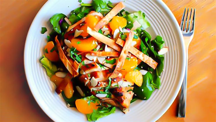 Chicken Salad with oranges and sesame seeds
