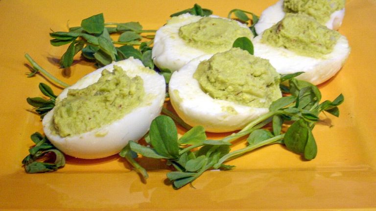 Deviled Green Guac Eggs for St. Patrick’s Day