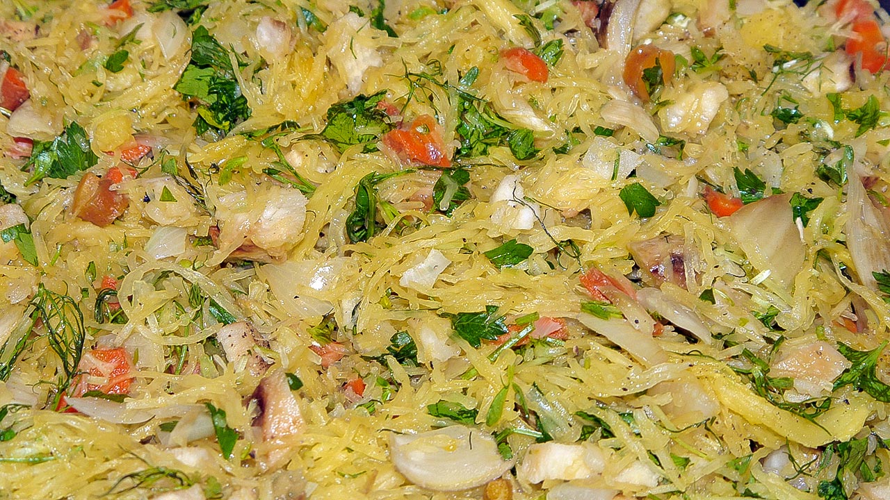 Spaghetti Squash and Roasted Vegetables Recipe
