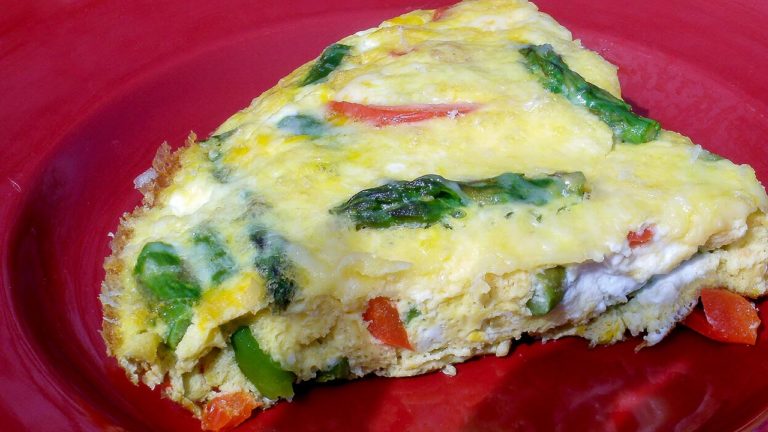Spring Red Pepper and Asparagus Frittata