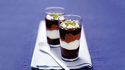 Dark chocolate and prune mousse