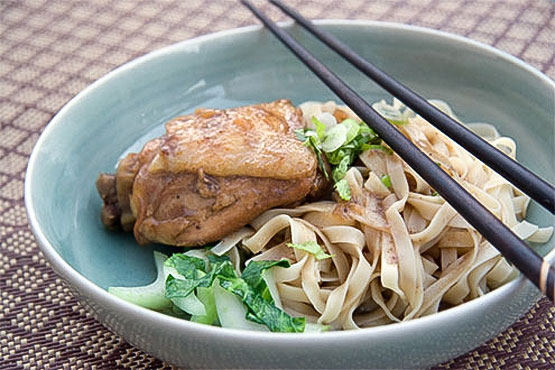Five Spice Braised Chicken with Egg Noodles